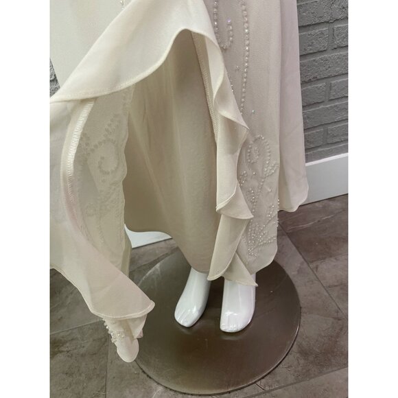 R&M Richards Women's Formal Cream Sequin Dress with Jacket Mother of the Bride 2 - Picture 10 of 13